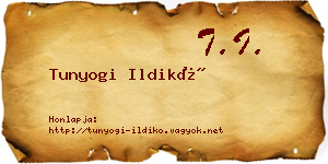 Tunyogi Ildikó névjegykártya