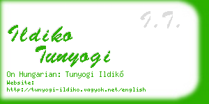 ildiko tunyogi business card